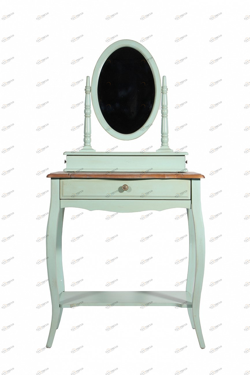 Туалетный столик с зеркалом и ящиком белый Belveder ДОМАШНЯЯ ОБСТАНОВКА BELVEDER, ПОД СТАРИНУ 115725 Белый Santreyd 