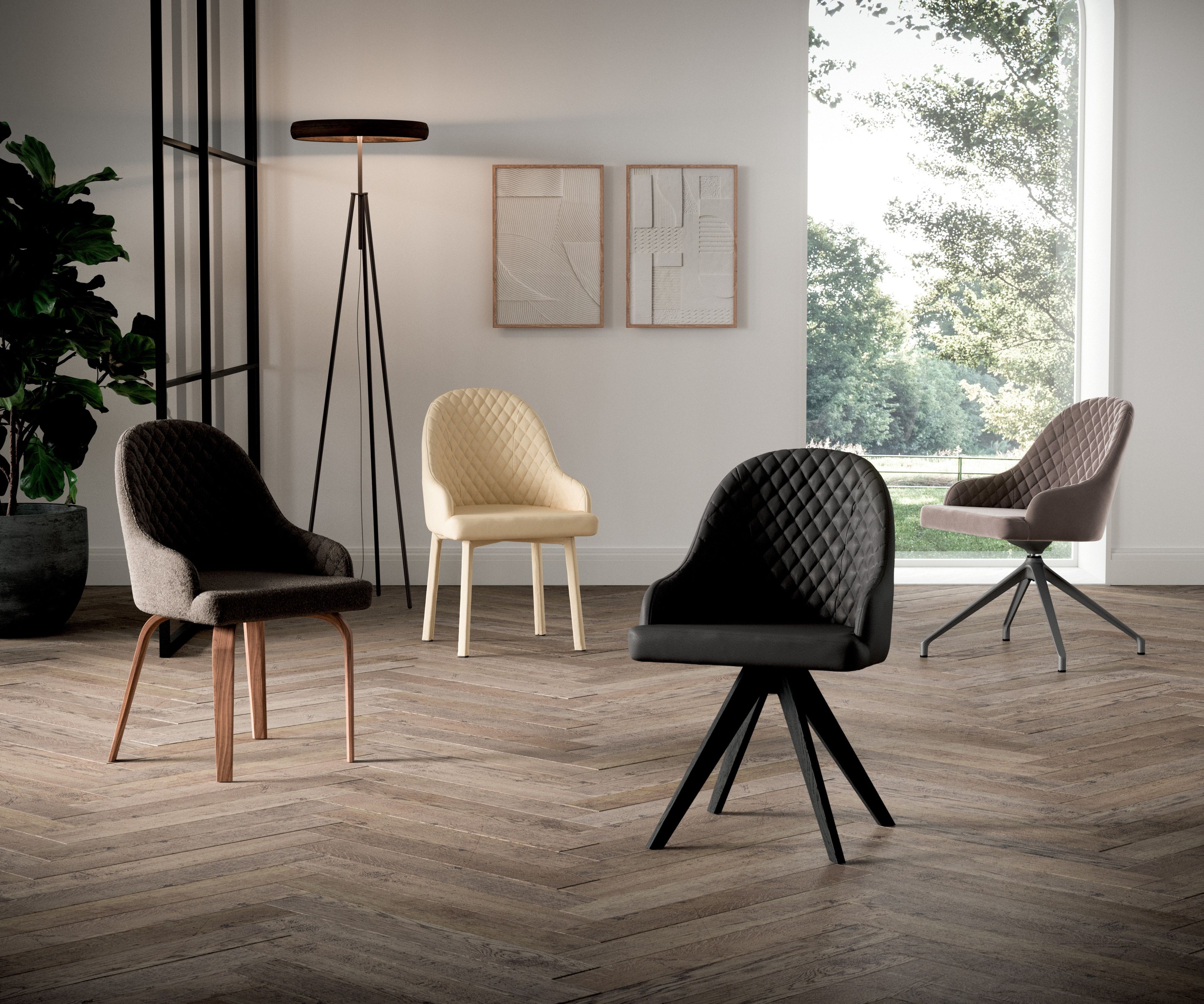 Мягкое вращающееся кресло capitonné Ozzio Italia GILDA ARCH-00122869 - Вид №1