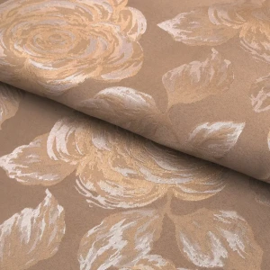 Ткань п/м Flora «Flowers» 140 см цвет золотой