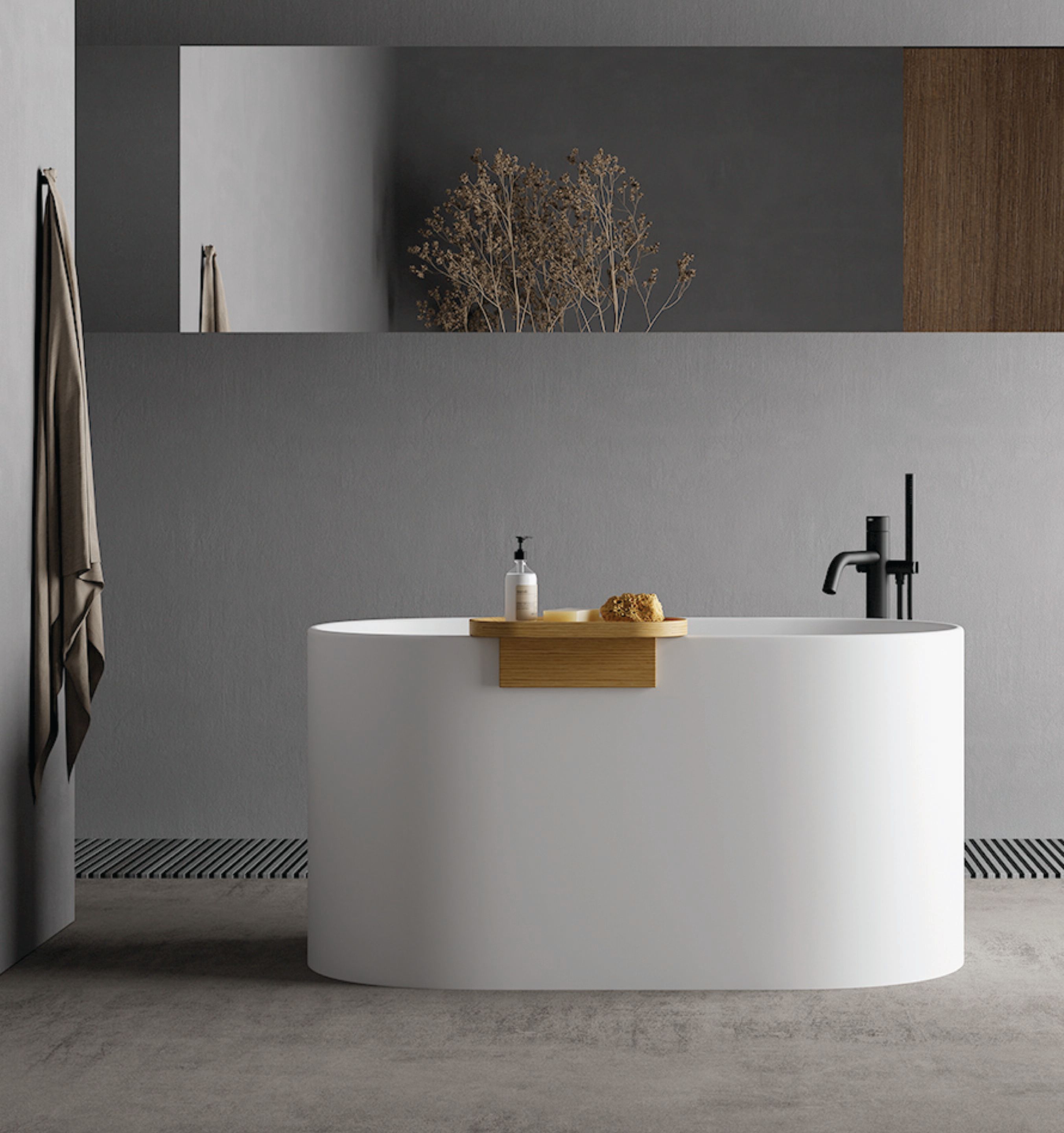 Овальная ванна с сиденьем из Cristalplant® Nic Size ARCH-00051621 - Вид №5