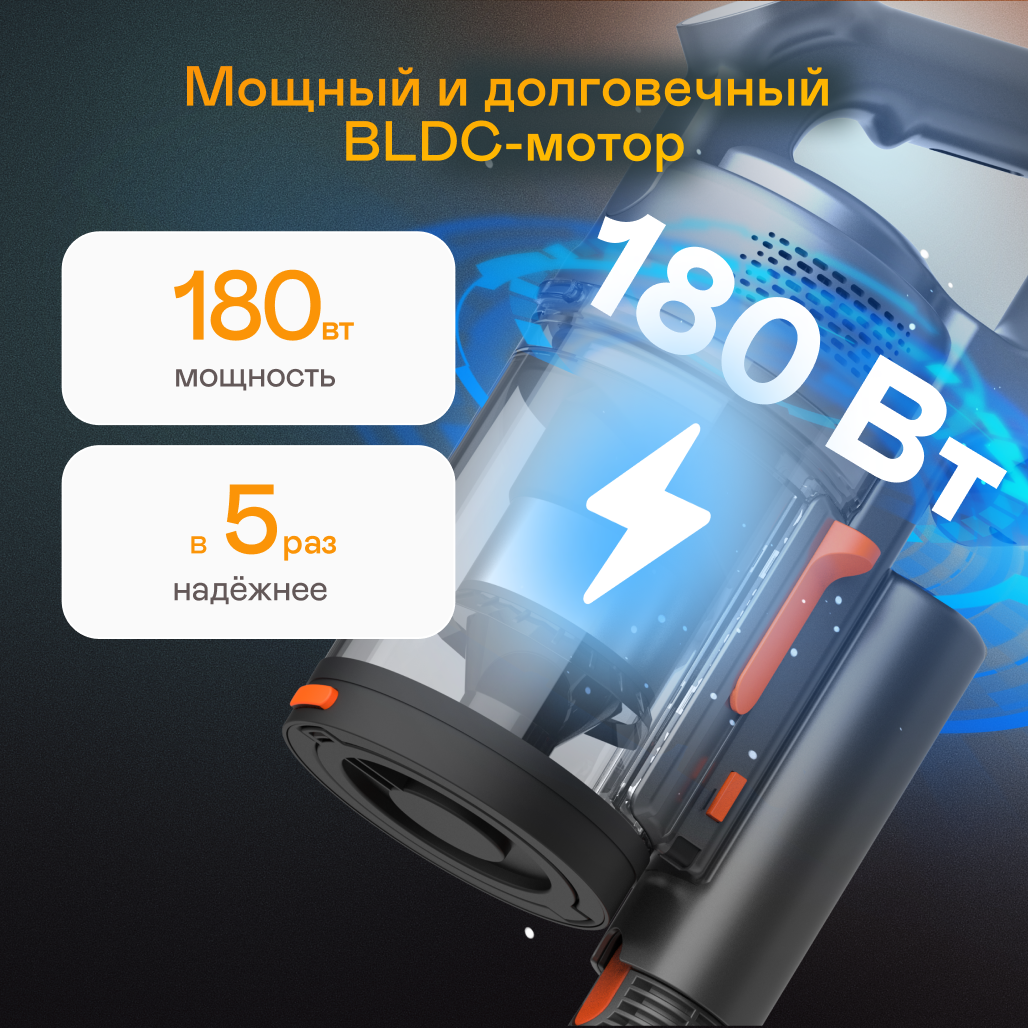 9211983 Пылесос  вертикальный  Garlyn MDC-3000  серый STDN-0085608 - Вид №19