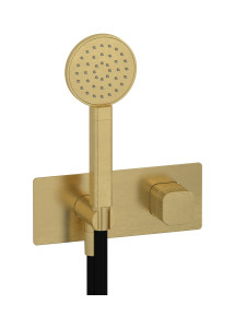 Комплект внешних частей для гигиенического душа с прогрессивным смесителем WE ARE IB eo716on_2 Natural Brass Elio