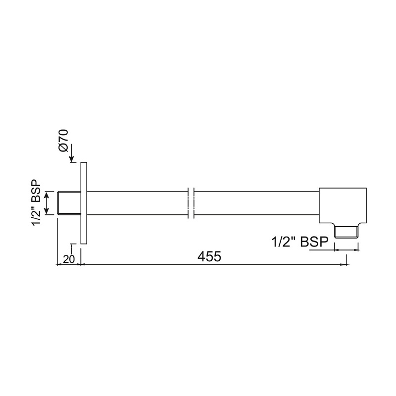 SHA-CHR-49483 Держатель верхнего душа Jaquar Shower Santreyd - Вид №1