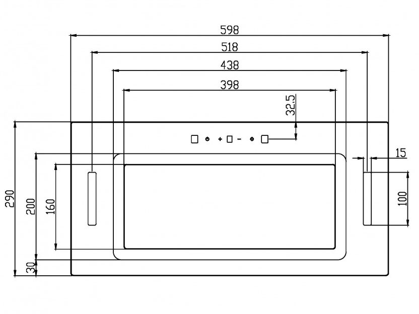 9145453 Вытяжка полновстраиваемая SCHTOFF POLAR 60 белый STDN-0055455 - Вид №5