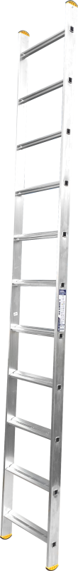 Алюминиевая односекционная  приставная лестница, широкая ступень. 1*11 ALUMET НК1 5111