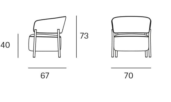 Тканевое кресло с подлокотниками Blasco&Vila RC Metal Soft ARCH-00116337 - Вид №4