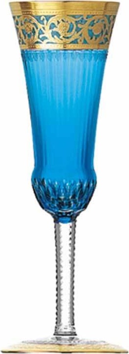 10555929 St. Louis Фужер для шампанского St. Louis "Цветок чертополоха" 90мл (голубой) Хрусталь 