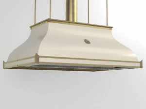 Officine Gullo Профессиональная островная вытяжка из окрашенного металла со встроенным освещением