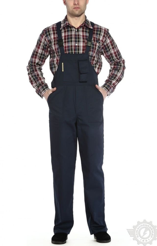 65629 Полукомбинезон "Эксперт-2" темно-синий  Летняя спецодежда  размер 44-46/170-176  - Вид №3