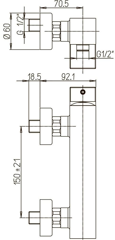 Paini Dax 84CR511R смеситель для душа  - Вид №2