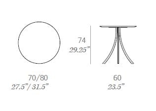 Круглый садовый стол из нержавеющей стали EXPORMIM ARCH-00133460 - Вид №7