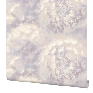 Флизелиновые обои Palitra Home Rosinka фиолетовые с растительным рисунком 89411620