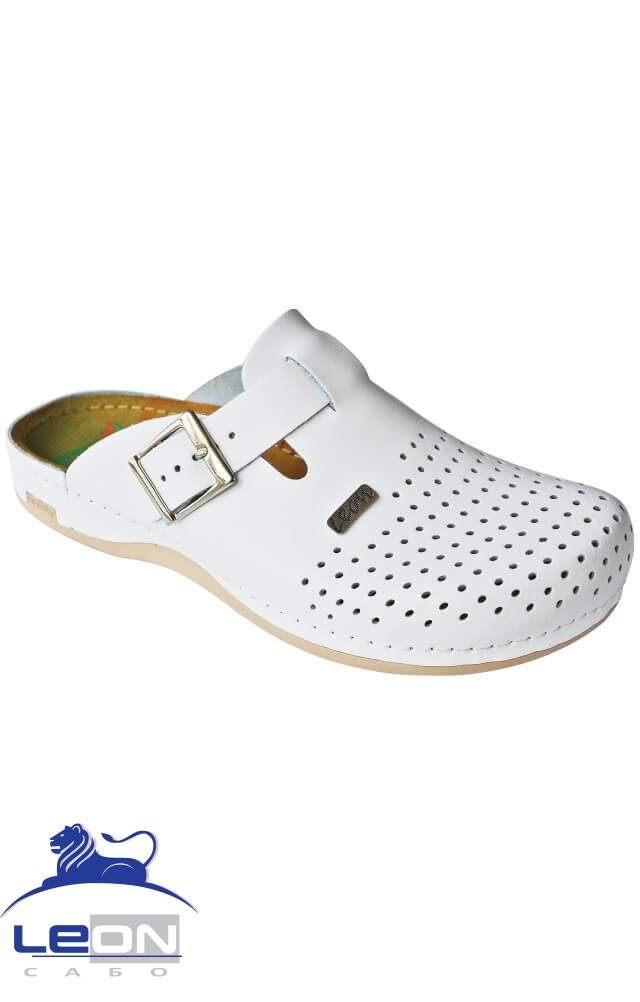 61963 Сабо "Leon" мужские белые LEON  Медицинская обувь  размер 44  - Вид №4
