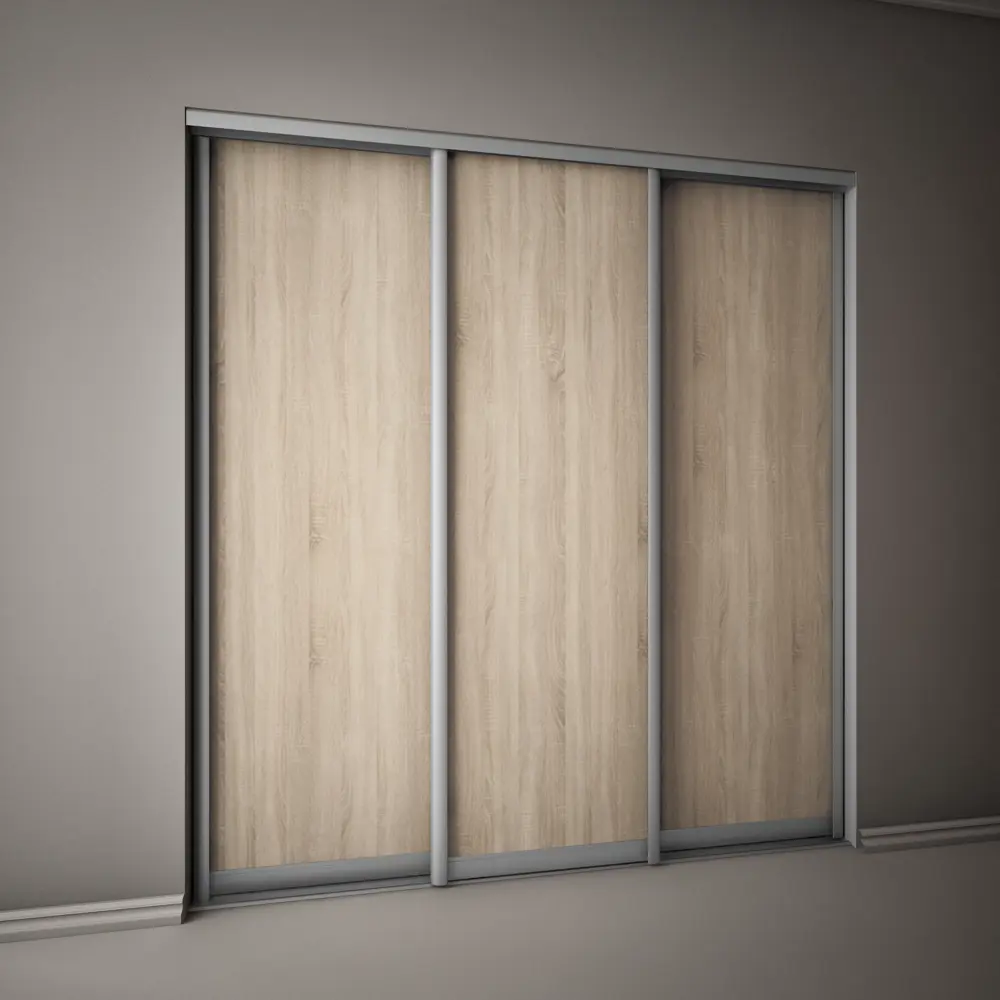 Дверь-купе Spaceo 2455x804 мм высота проема 2500 мм ЛДСП цвет акация светлая Spaceo home STLM-2153157 - Вид №4