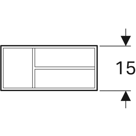500.525.00.1 Перегородка для выдвижного ящика Geberit Xeno², T-образная, для верхнего выдвижного ящика Geberit  - Вид №2