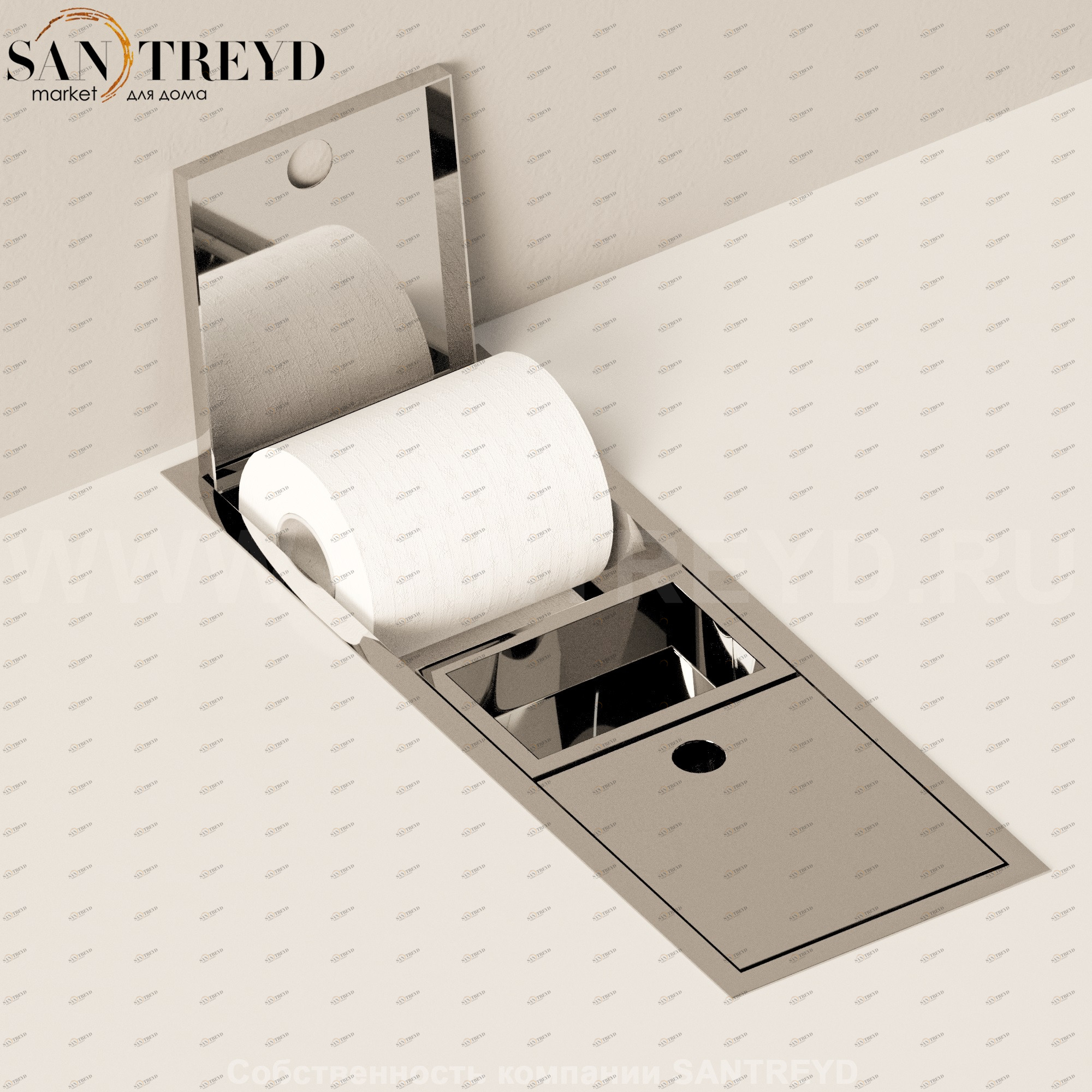 Flaminia UNA Комбинированный аксессуар для туалета хромированный UNAPFR.CR Ceramica Flaminia UNAPFRCR