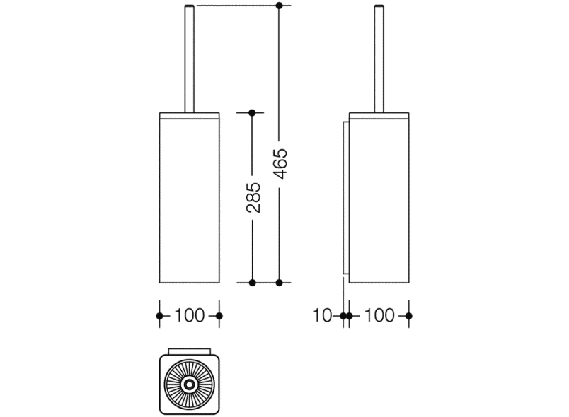 805.20.200 Набор туалетных щеток HEWI System 111 | Edelstahl  - Вид №10