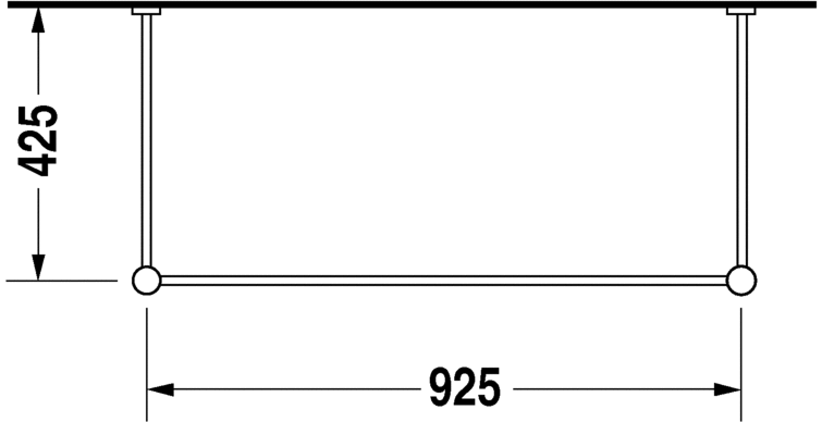 0030671000 Металлическая консоль Vero #003067 Хром Duravit - Вид №1
