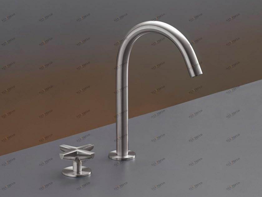 Ceadesign Гидропрогрессивный смеситель на 2 отверстия с поворотным изливом Cross Crx 02