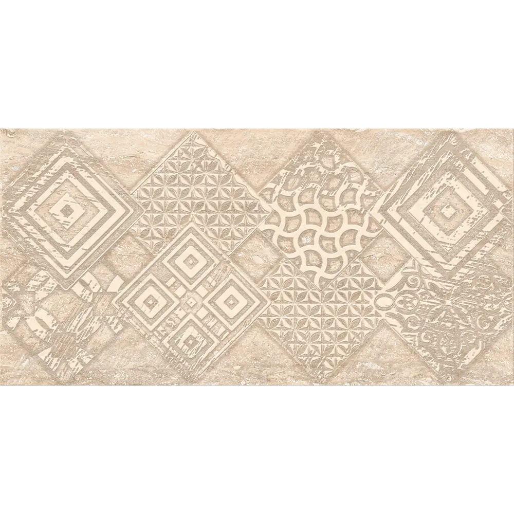 Декор настенный Azori Ascoli Geometria 31.5x63 см матовый камень цвет бежевый 82604073 STLM-2074147