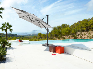 Квадратный поворотный зонтик с боковым полюсом