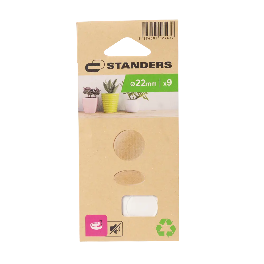 Накладки Standers 22 мм ПВХ круглые прозрачные 8 шт. 85066301 STLM-2101111  - Вид №2