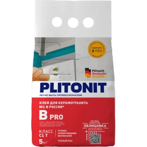 Клей для плитки Plitonit B Pro C1T 5 кг