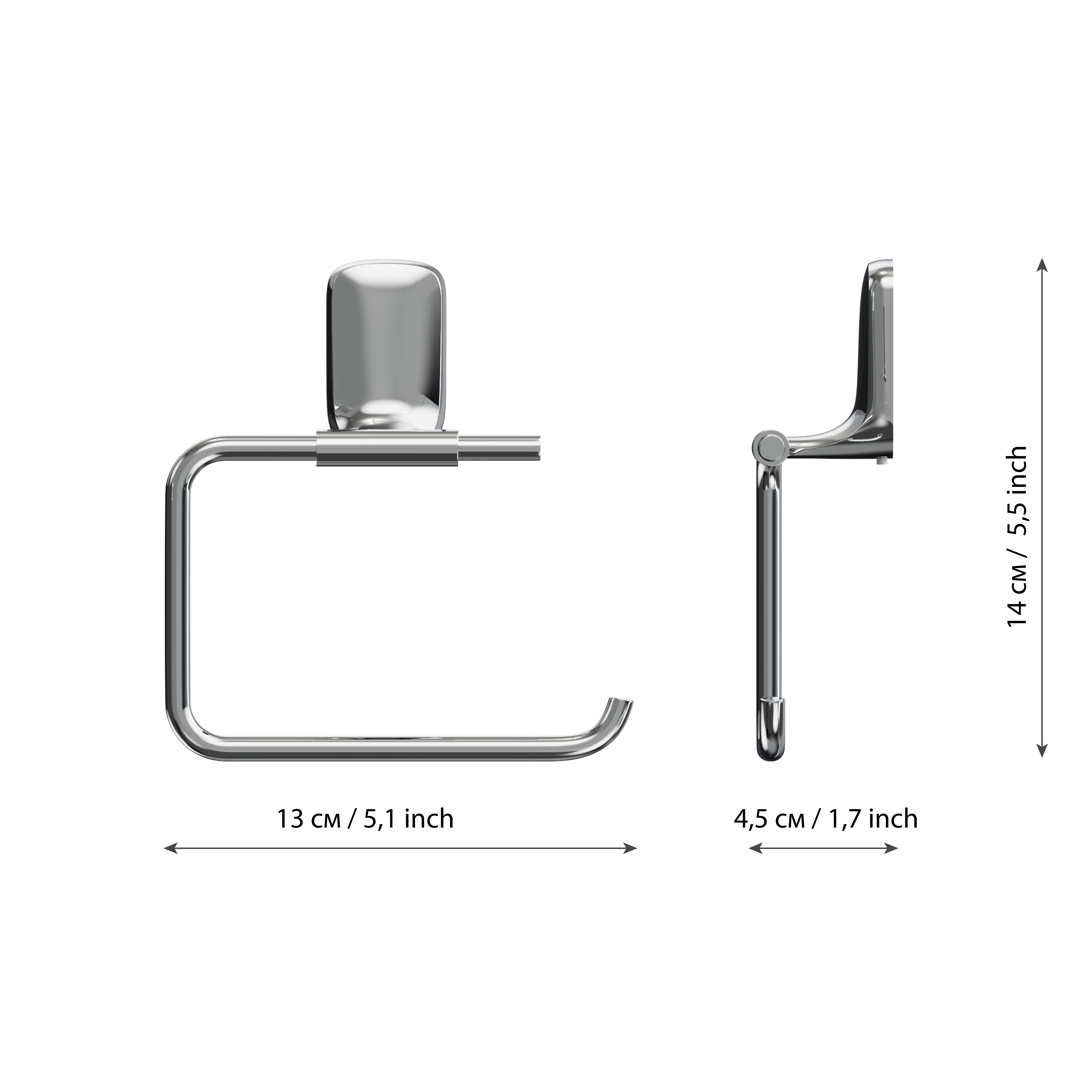 Держатель для туалетной бумаги LEMER Elegia — хромированная сталь 85202051 STLM-0059775 - Вид №5