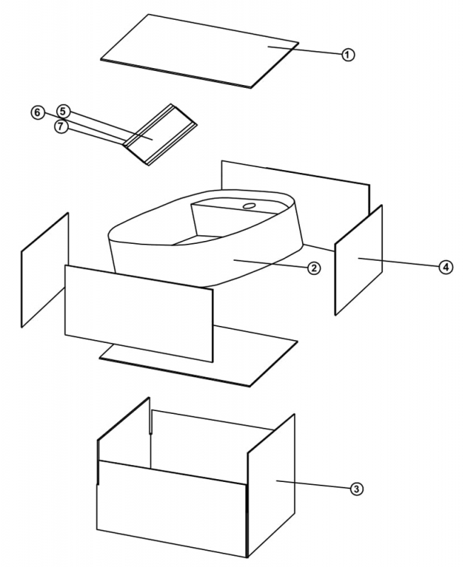 C22286W-1-ENG Накладная раковина на столешницу  овальная Bravat SOURCE - Вид №1