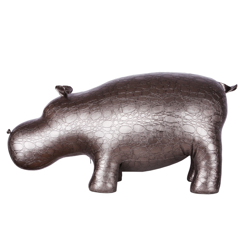 74128 Банкетка Пуф Бегемот средний Серебро BOGACHO 4627145749609 - Вид №2