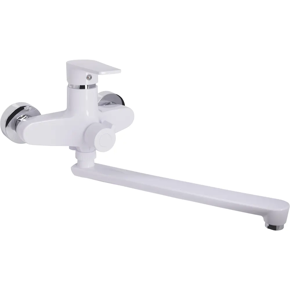 Смеситель для ванны однорычажный универсальный с лейкой и шлангом цвет белый Santreyd Ростов STLM-2159721