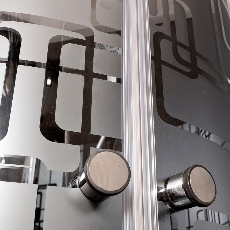 ЕМ1511 R N с гидромассажем (гм.) Душевая кабина DETO Серия EM BМ4590 с гидромассажем BLACK - Вид №13