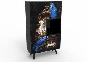 MOMENTI Комод из меламина с распашными дверцами The black attitude