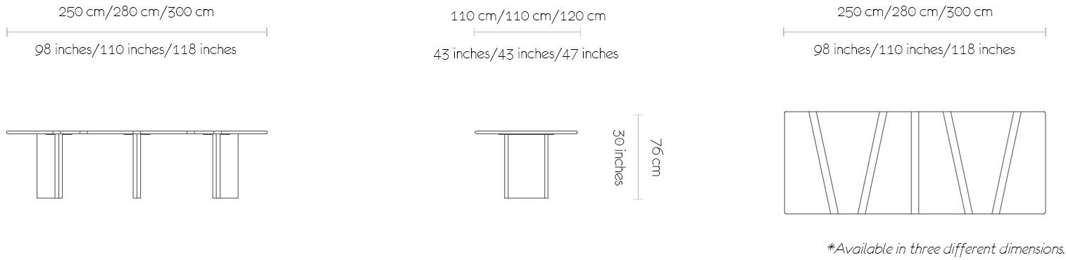 MORADA Прямоугольный обеденный стол из металла и мрамора  Trilogy dt  - Вид №5