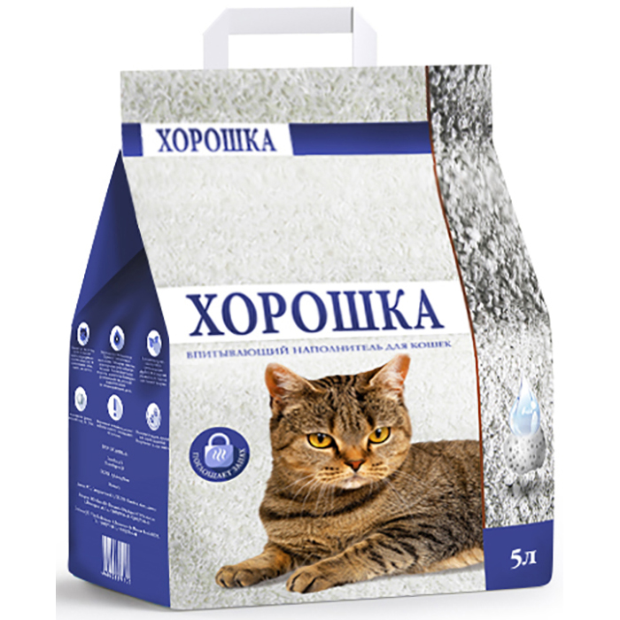 ПР0033931 Наполнитель для кошачьего туалета впитывающий 5л ХОРОШКА 