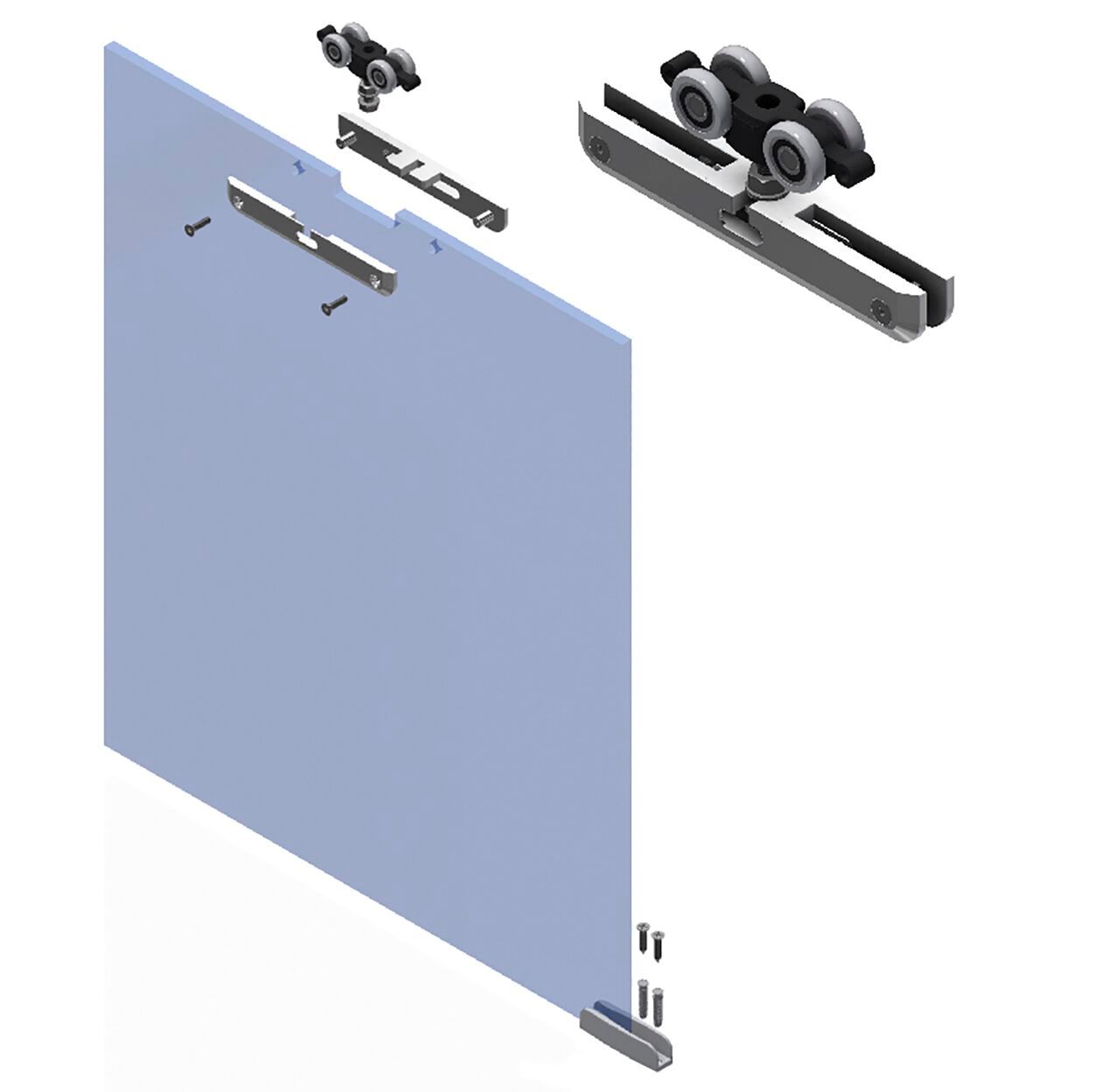 Комплект раздвижных дверей PROTEK® KIT PINZA VETRO PICCOLA/GRANDE ARCH-00081945