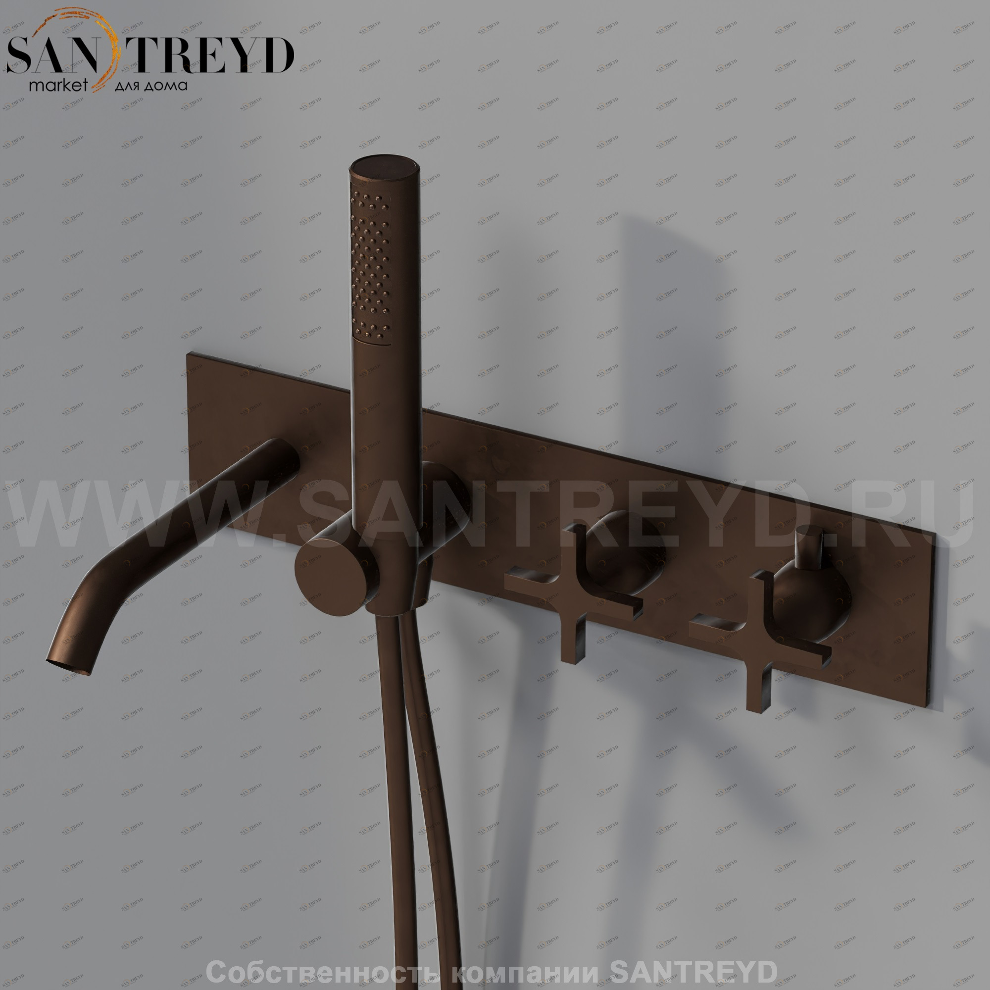 Встроенный термостат AMEM343BR MEMORY для ванны бронзовый Agape