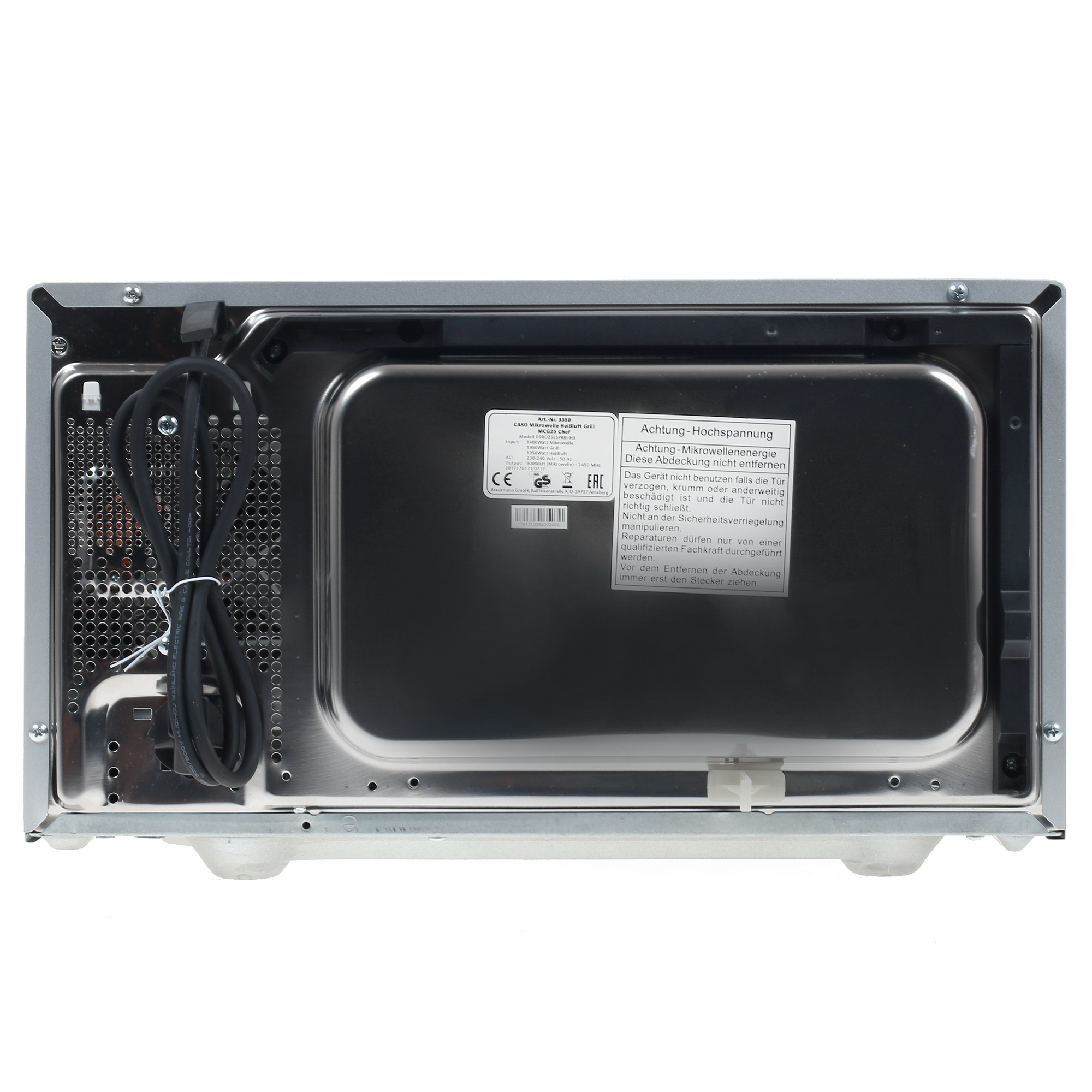 1117021 Микроволновая печь CASO MCG 25 Chef зеркальный, серебристый STDN-0013097 - Вид №5