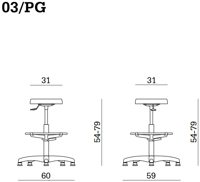Linea Fabbrica Офисный стул с 5 спицами из полиуретана с подставкой для ног Mea sun-id-1491843 - Вид №1