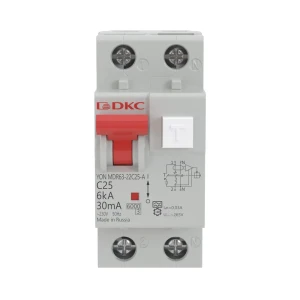 DKC Автомат дифференциальный Yon MDR63 25А 30мА 1P+N 84598717