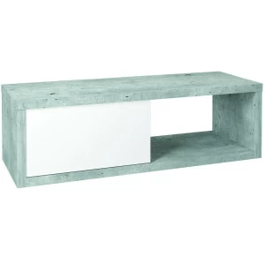 Тумба STORM, 120 см, подвесная, правая, без отверстия для установки умывальника, 1 ящик, push-to-open, белый/бетон