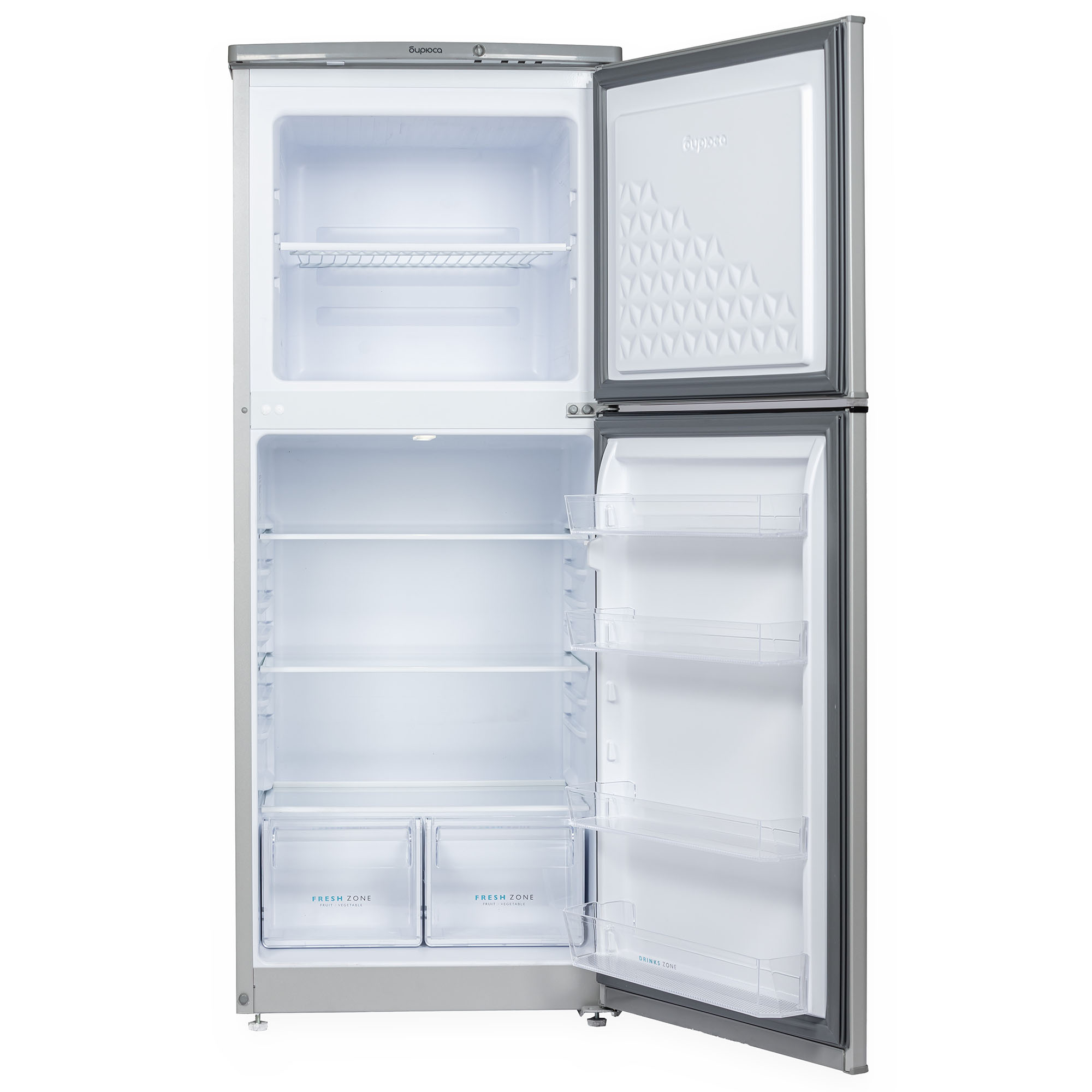 9248630 Холодильник с морозильником   Бирюса M553 серебристый STDN-0087623 - Вид №1