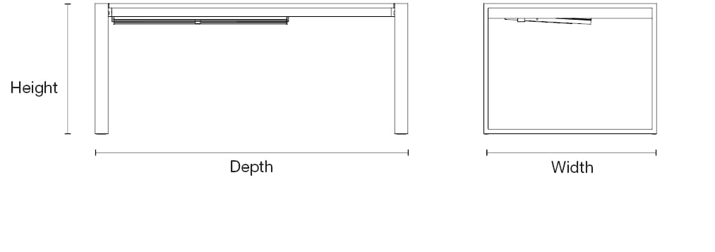 Алюминиевый прямоугольный выдвижной стол с порошковым покрытием Case Eos ARCH-00143156 - Вид №10