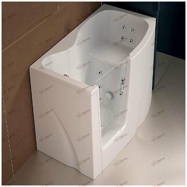 Ванна с гидромассажем GRUPPO TREESSE Gen-Y V3417-DX белая угловая сидячая с дверью правосторонняя STDV3417DX