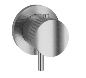 70544 Встроенный коаксиальный корпус из матовой нержавеющей стали 316 & frac12; ” термостатический смеситель. Bongio Time2020