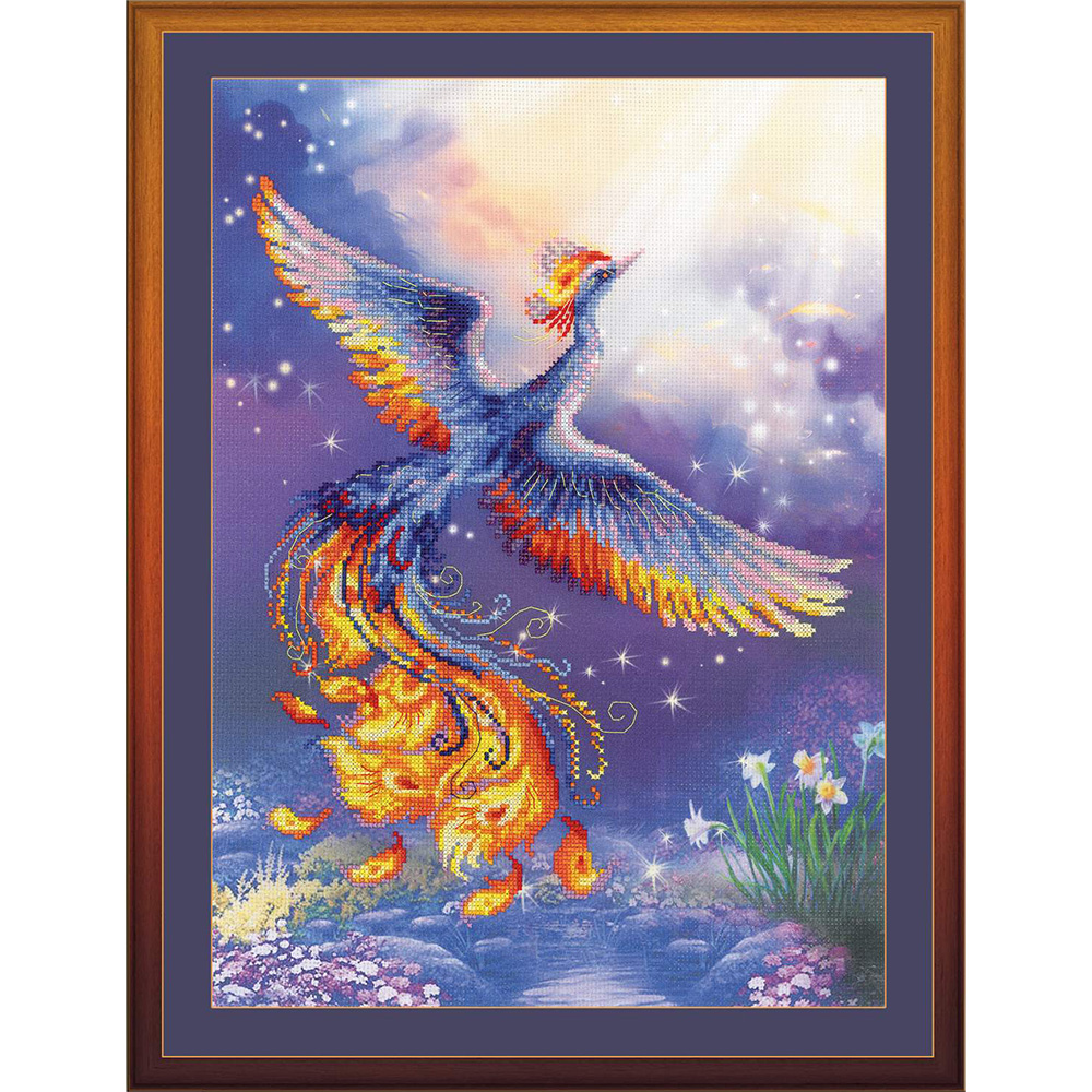 0034 РТ Набор для вышивания Птица счастья 30 х 40 см RIOLIS Частичная вышивка 