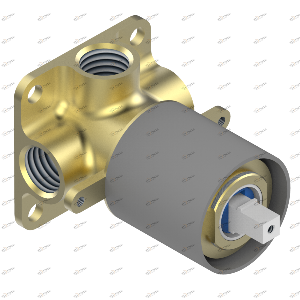G00-6540A Внутренняя часть смесителя для душа однорычажного встраиваемого в стену 06540 - 2 входа 1/2" -1 выход 1/2" Thg-paris прочие артикулы THG Без отделки 