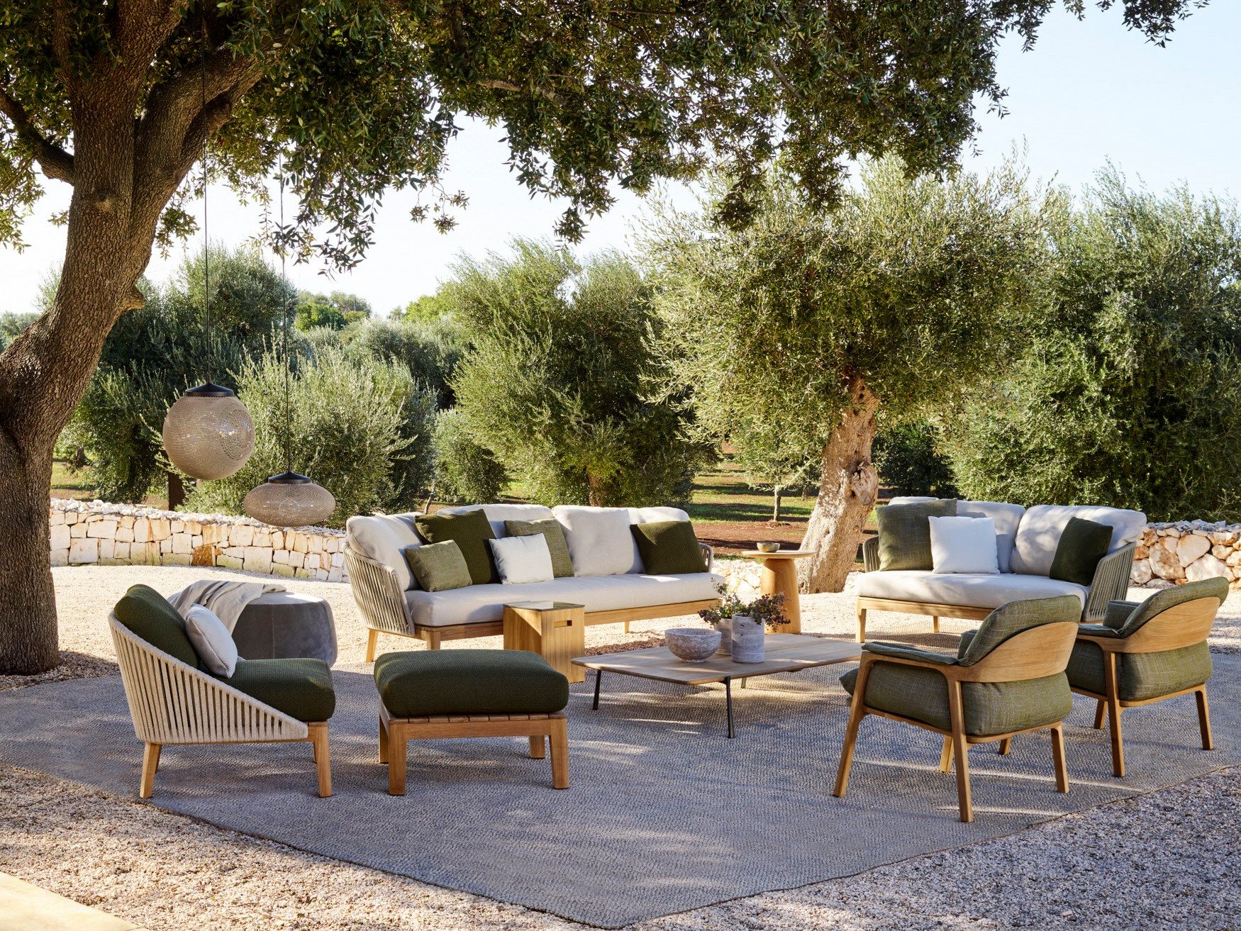 3-местный тканевый мягкий садовый диван TRIBÙ Mood ARCH-00100438 - Вид №4