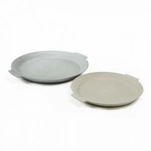 Блюда серые из цемента 2 штуки Stefy от La Forma LA FORMA STEFY 00-3864737 Серый