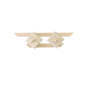 Вешалка настенная 2 крючка цвет бежевый